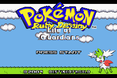Pokemon Ruby Destiny - Life of Guardians Title Screen